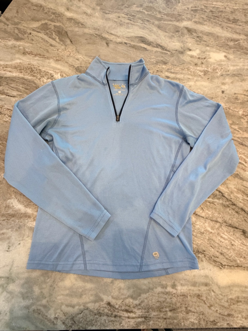 Mountain Hardwear 1/4 Zip Pullover Women Small Blue Athletic Hiking Top